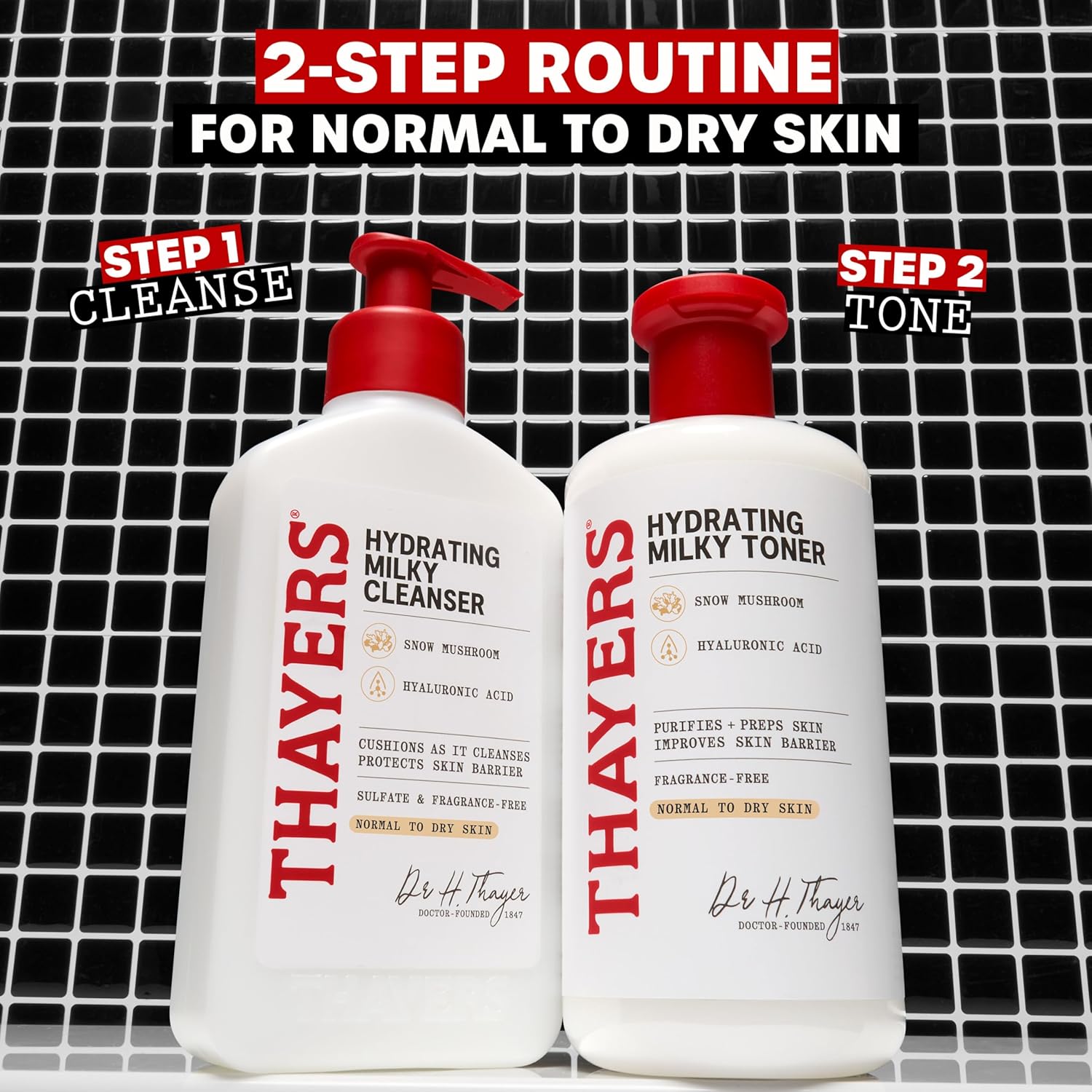 THAYERS Milky Face Toner Skin Care with Snow Mushroom Tremella and Hyaluronic Acid, Natural Gentle Facial Toner, for Dry and Sensitive Skin, 355mL - Image 7