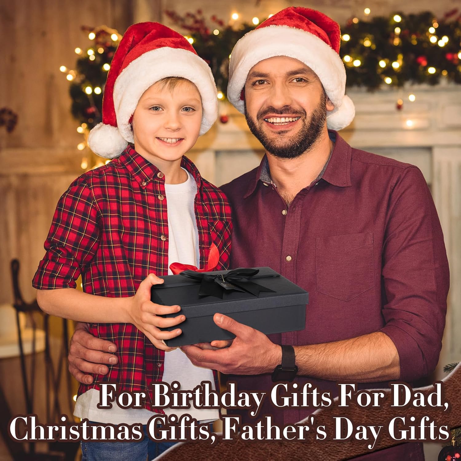 Geyoga 12 Pcs Men Birthdays Gift Set with Box for Men Dad Basket PU Leather Wallet Leather Toiletry Bag Tie Socks Belt Keychain Sunglasses Pen Compass Set - Image 7