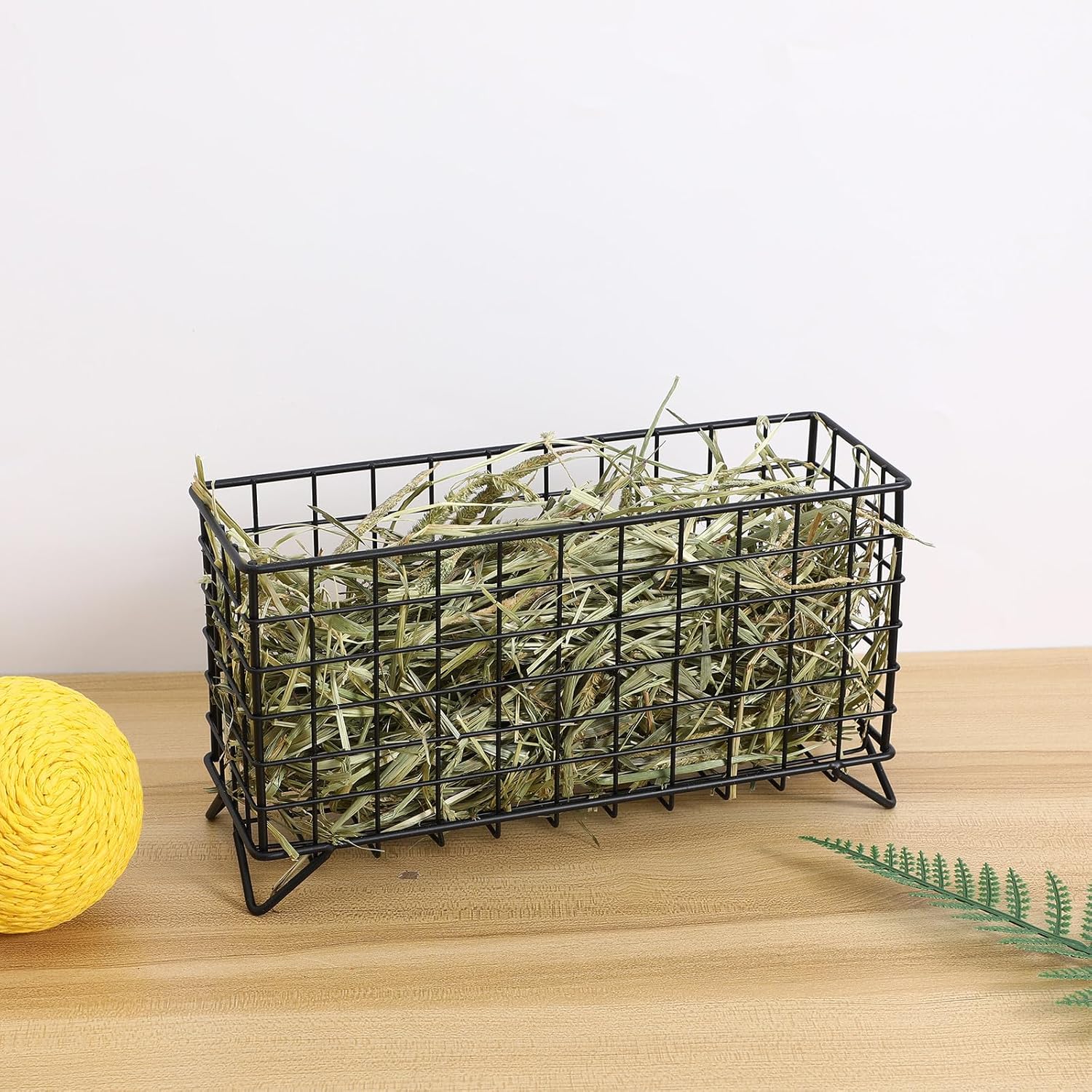 Rabbit Hay Feeder with Iron Frame, Convenient Hay Holder for Small Animals, Sturdy Metal Feeder for Bunny and Guinea Pig Cage Accessory - Image 6