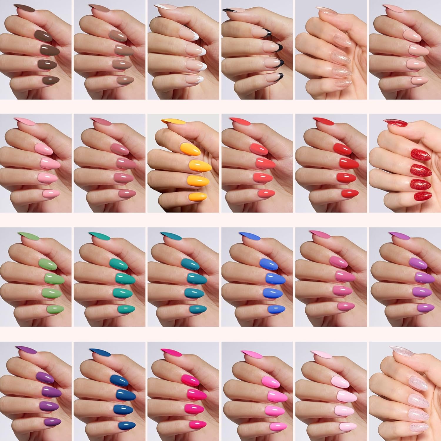 Beetles Press On Nails Kit - Rainbow Gleam | 720Pcs 24 Colors Short Almond Press On Nails | 15 Sizes Matte Glossy Glitter With Nail Glue & Nail Tabs Stickers, Fake Nails Kit Art For Women - Image 3