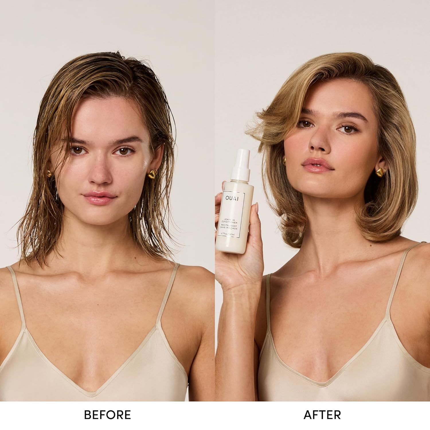 OUAI Leave In Conditioner & Heat Protectant for Hair - Prep Hair for Styling or Use as Detangling Spray to Fight Frizz & Flyaways - No Parabens, Sulfates or Phthalates (4.7 oz) - Image 2