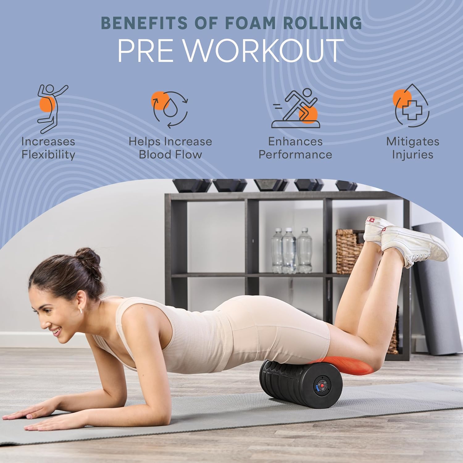 LifePro 4 Speed Vibrating Foam Roller for Physical Therapy & Exercise - High-Intensity Vibrating Roller for Muscle Recovery & Pliability Training - Back Roller for Deep & Gentle Trigger Point Therapy - Image 4