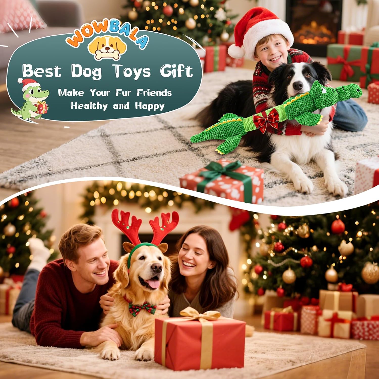 Dog Toys for Aggressive Chewers : Tough Interactive Tug of War Dog Toys-Squeaky Chew Toys for Small,Medium,Large Breed - Image 7