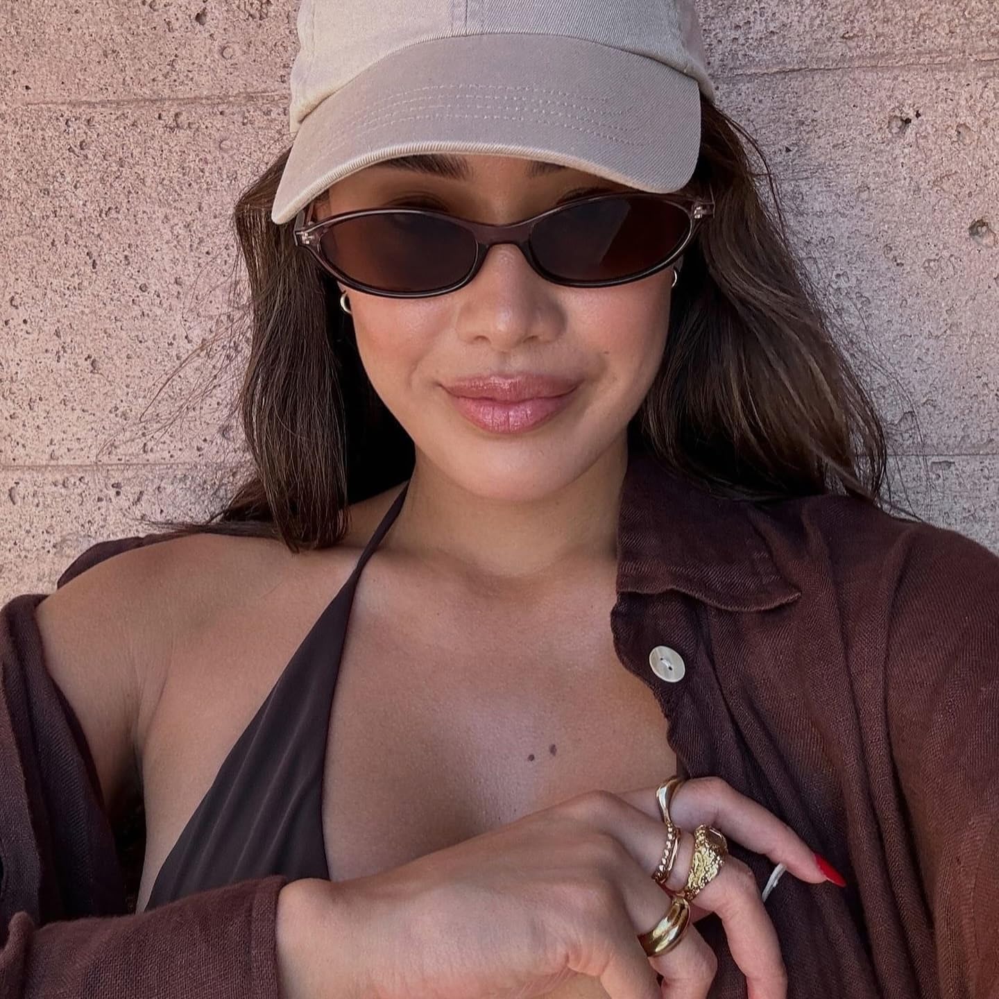 Retro Oval Sunglasses for Women Chic Cat Eye 90s Sunnies Lightweight Narrow Shades Trendy UV protection Sun Glasses - Image 5
