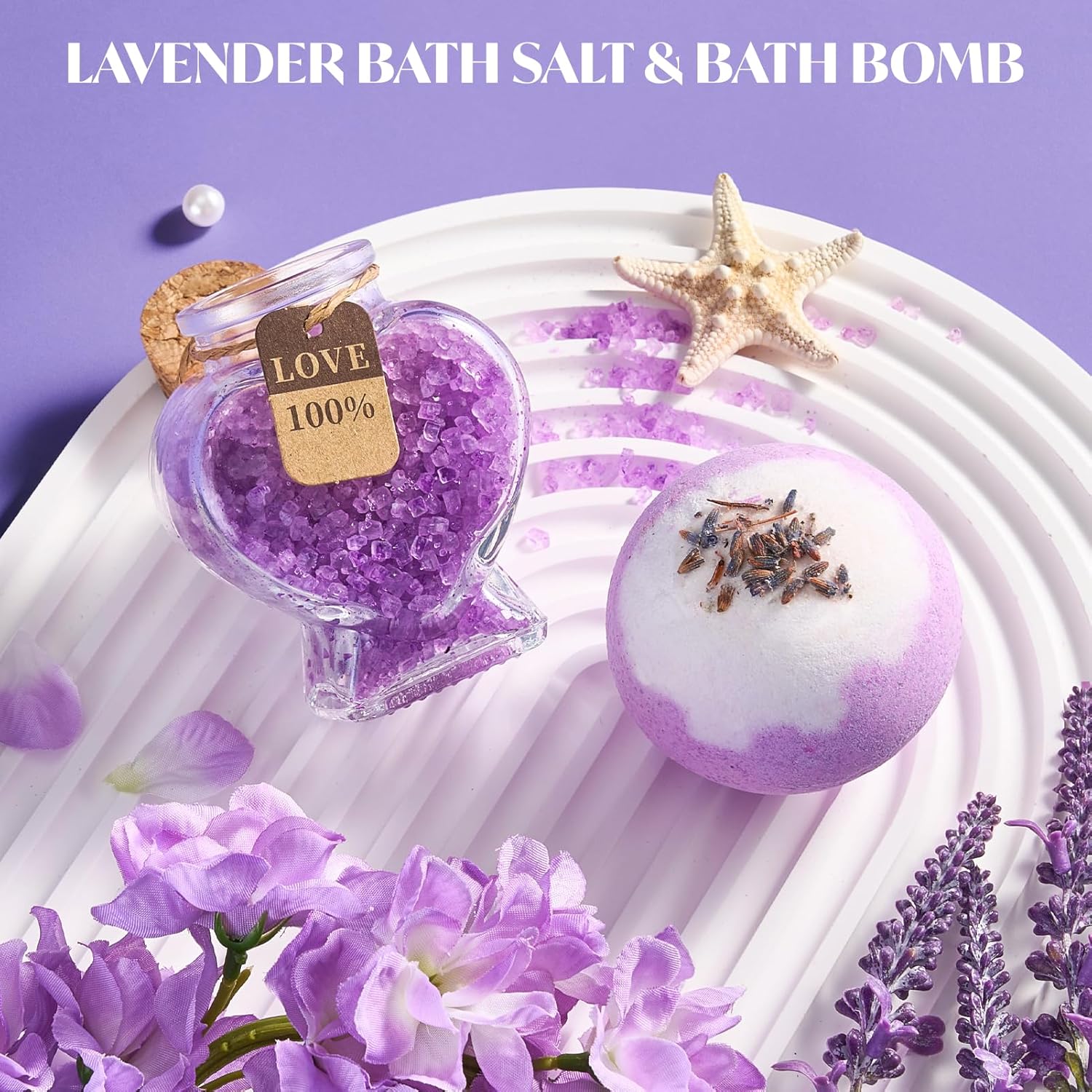 Briney Gift Baskets for Women, Mothers Day Gifts for Friends, Purple Birthday Valentines Women Day Easter Gifts Lavender Care Package Spa Basket for Girlfriend Wife Mom Sister - Image 4