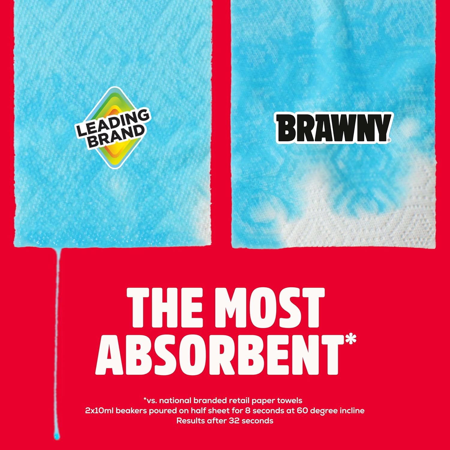 Brawny Tear-A-Square 3-Ply Paper Towels, 12 XL Family Rolls = 30 Regular Rolls, Strong, Absorbent, and Durable with 3 Sheet Sizes (Quarter, Half, Full) - Image 6
