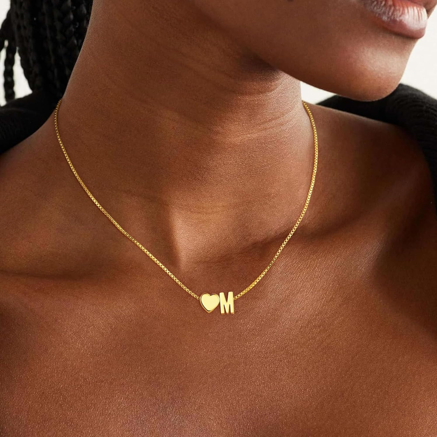 Easter Basket Stuffers Gifts for Kids Girls, 18K Gold Plated Letter A-Z Heart Initial Necklaces for Women Teen Girl Trendy Stuff Birthday Easter Gifts for Kids Teens - Image 4
