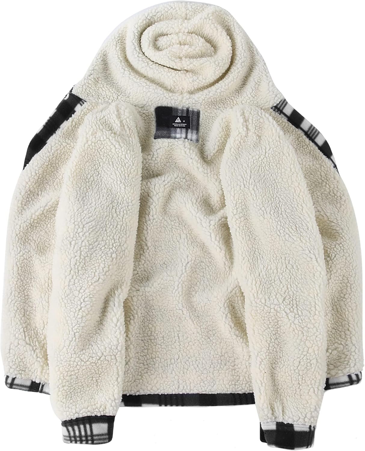 SCODI Men's Flannel Shirt Jacket Fleece Sherpa Lined Plaid Jackets Coat Full Zip Up Hoodie Winter Outwear - Image 2