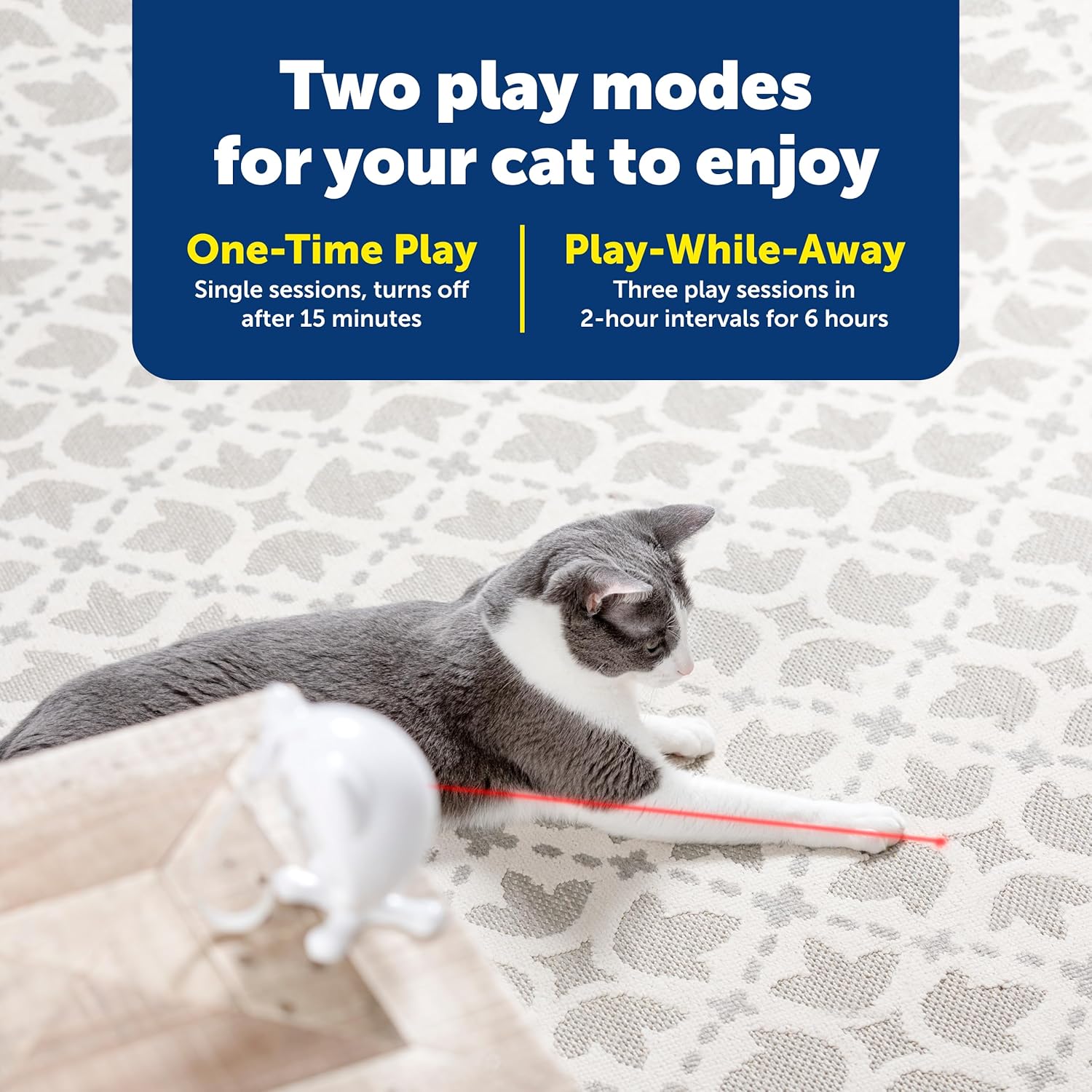 PetSafe Dancing Dot Laser Cat Toy - Encourages Exercise & Mental Stimulation - Random Laser Patterns - Battery Operated - Safe for Cats - Award-Winning - Compact Design - Image 4