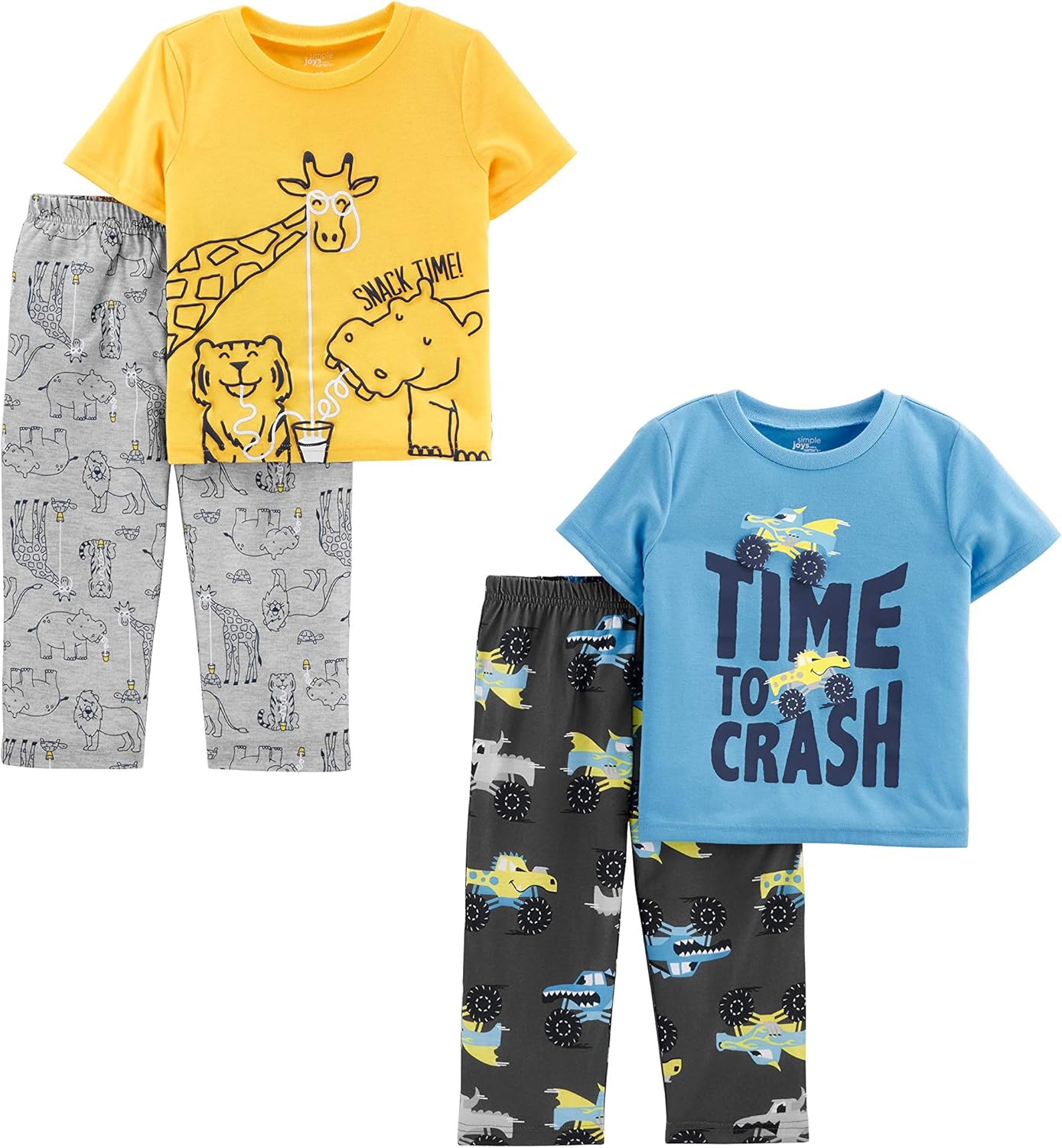 Simple Joys by Carter's boys 4-piece Polyester Pajama Set