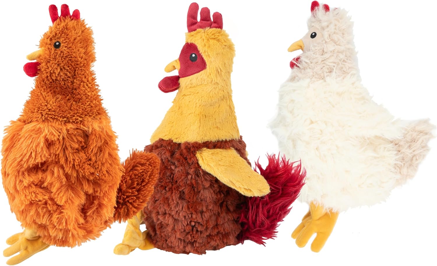 Best Pet Supplies Interactive Squeaky Dog Chew Toy, Ideal Dog Toys for Chewers, Small, Medium & Large Dogs, and Fetch Lovers - Crinkle Chicken (Brown), Large - Image 4