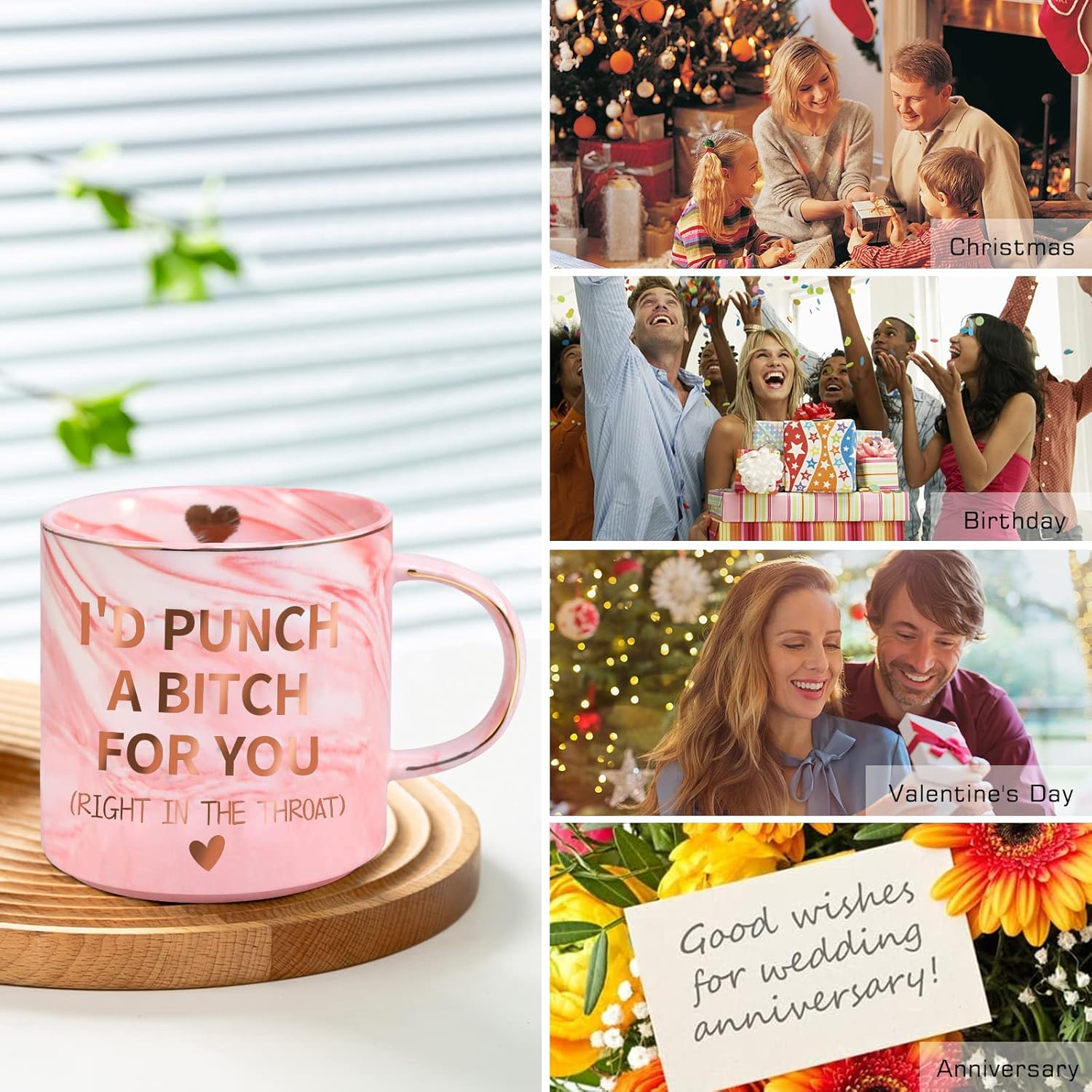 Ulrhpc Mothers Day Gifts for Mom Wife from Daughter Son, Birthday Gifts for Women Her Girlfriend Sisters Friends, 12 OZ Funny Coffee Mug, Valentines Galentines Day Christmas Stocking Stuffers - Image 6