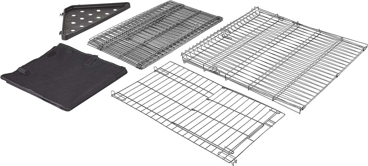 Amazon Basics Leakproof Canvas Bottom Guinea Pig Cage, Easy to Clean Small Animal Habitat with Divider Set, Indoor/Outdoor, Portable, No Tools Needed, 47.6"L x 24.2"W x 14"H, Black - Image 6