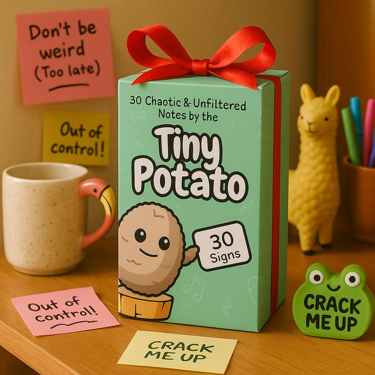 Funny Friendship Gift - Tiny Potato with 30 Sassy Messages for Women Friends Bestie BFF Coworkers - Best Friend Birthday Gifts for Women Sister | Positive Crochet Unique Present Idea for Mothers Day - Image 7