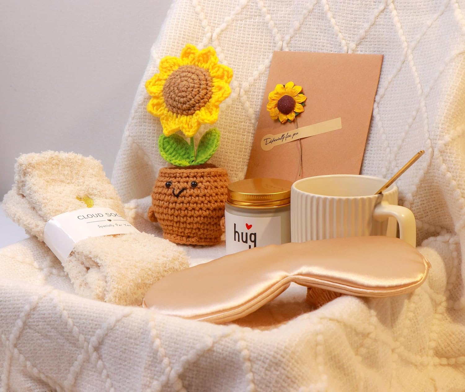 Sending Sunshine Sunflower, Thinking of You Care Package Unique Birthday Gift Baskets for Women Best Friend Mom Grandma Sister - Image 3