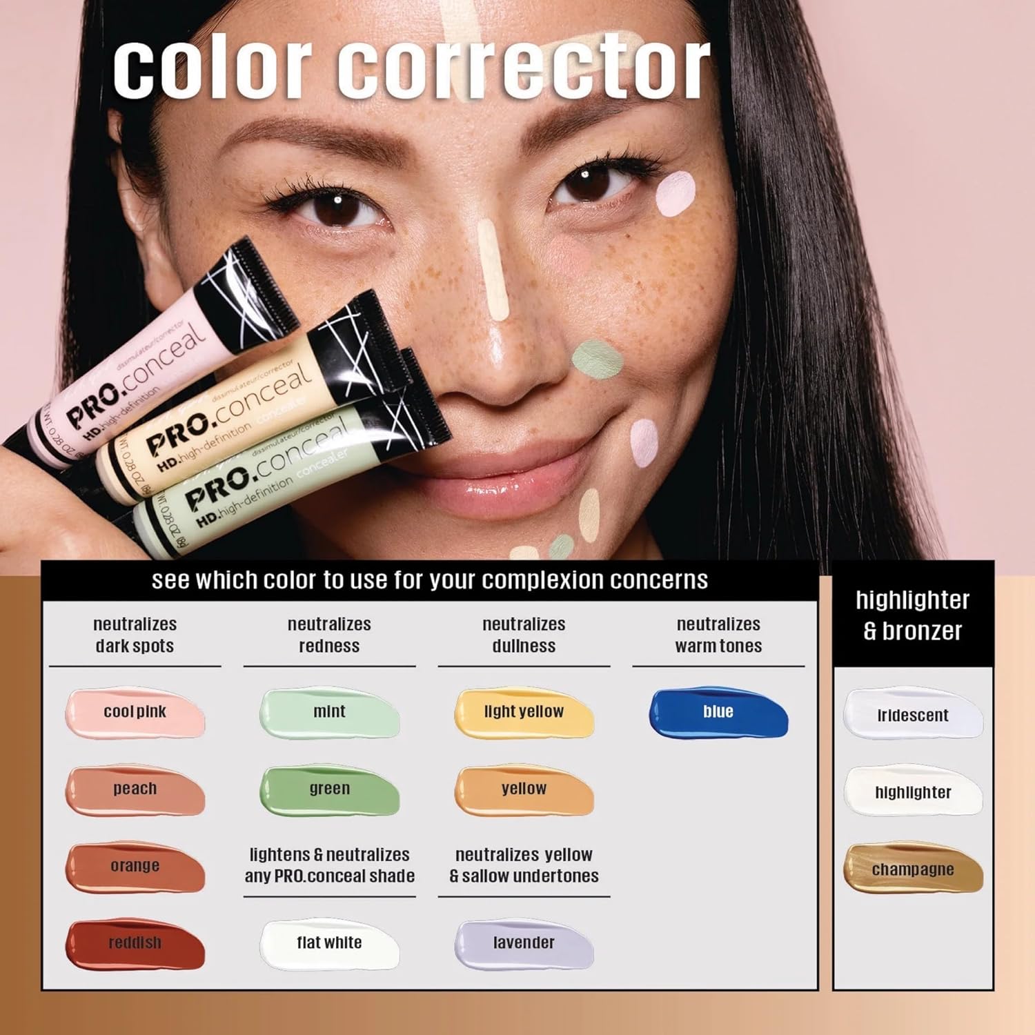 L.A. Girl HD Pro.Conceal, Peach Corrector GC994 - Image 8