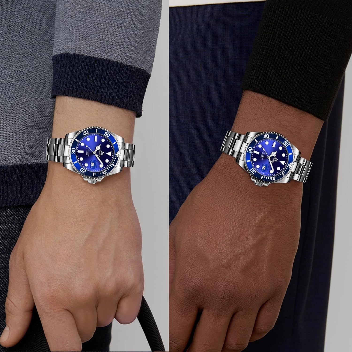 LN LENQIN Mens Watches Stainless Steel Waterproof Analog Quartz Watch for Men with Date Luminous Fashion Wristwatch - Image 4