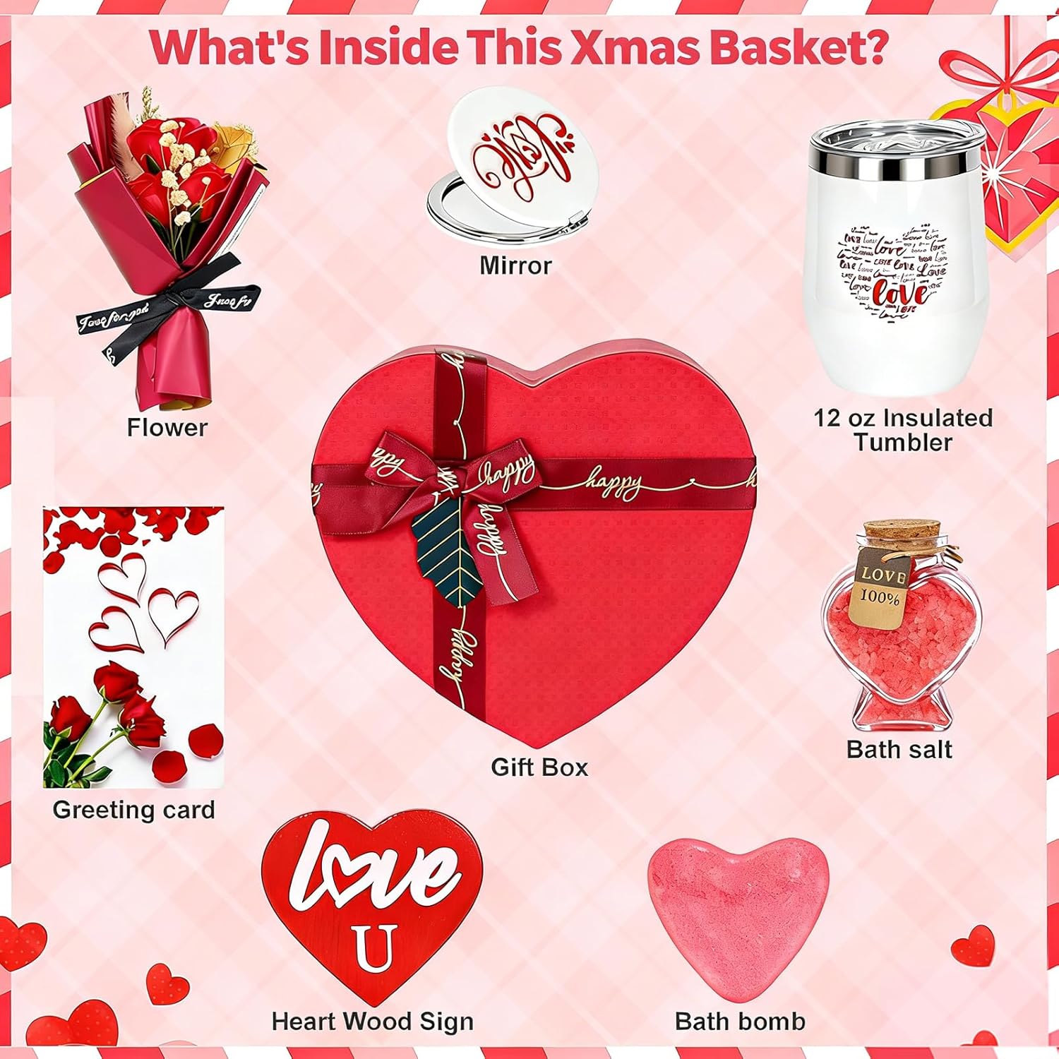 Gifts for Mom Her, Heart-shaped Gifts for Mother & Mom, Mother Gift Baskets for Women, Unique Present for Mother Set - Image 7