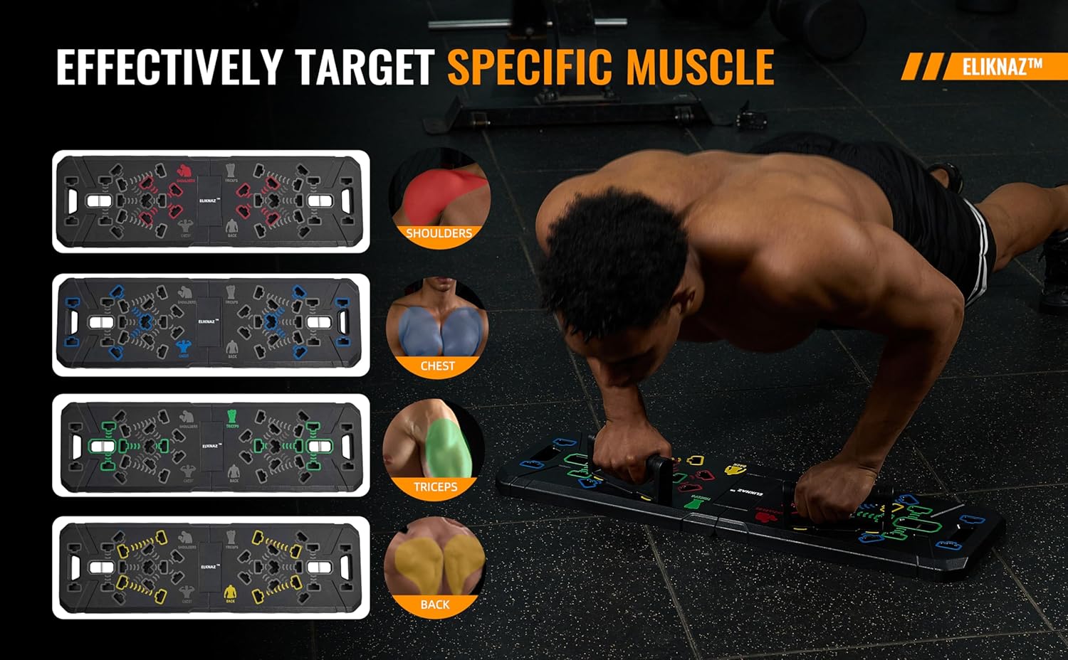 Portable Push Up Board Gym Kit 25-in-1, Foldable Push Up Station & Exercise Board Workout Set with 18 Accessories, Resistance Bands & Handles, Ankle Straps for Men, Women & Teens - Image 14