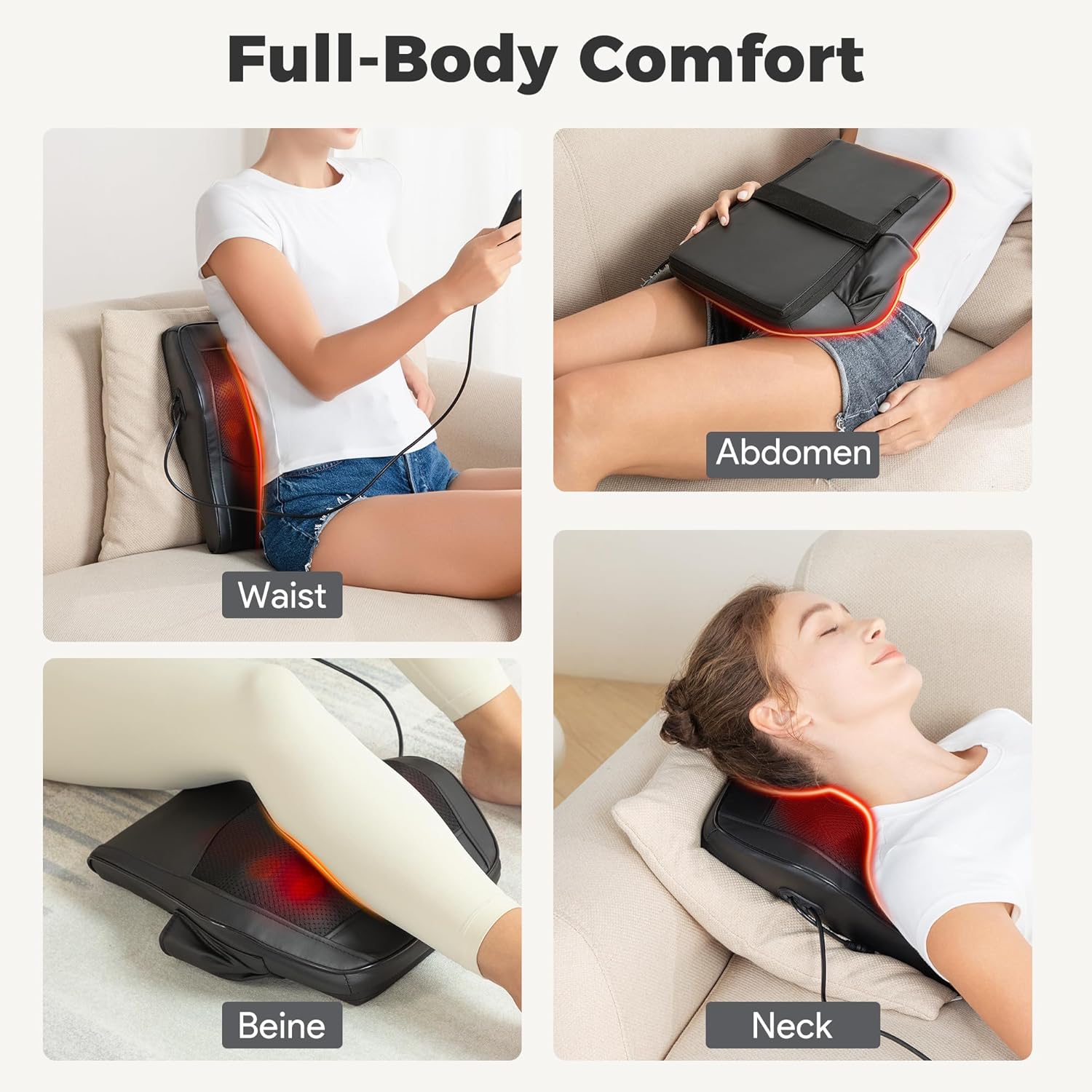 Brelley Neck and Back Massager for Pain Relief Deep Tissue with Heat, Shiatsu Shoulder Massager with Bi-Directional Rotating Head for Neck, Back, Shoulders, and Legs - Image 7