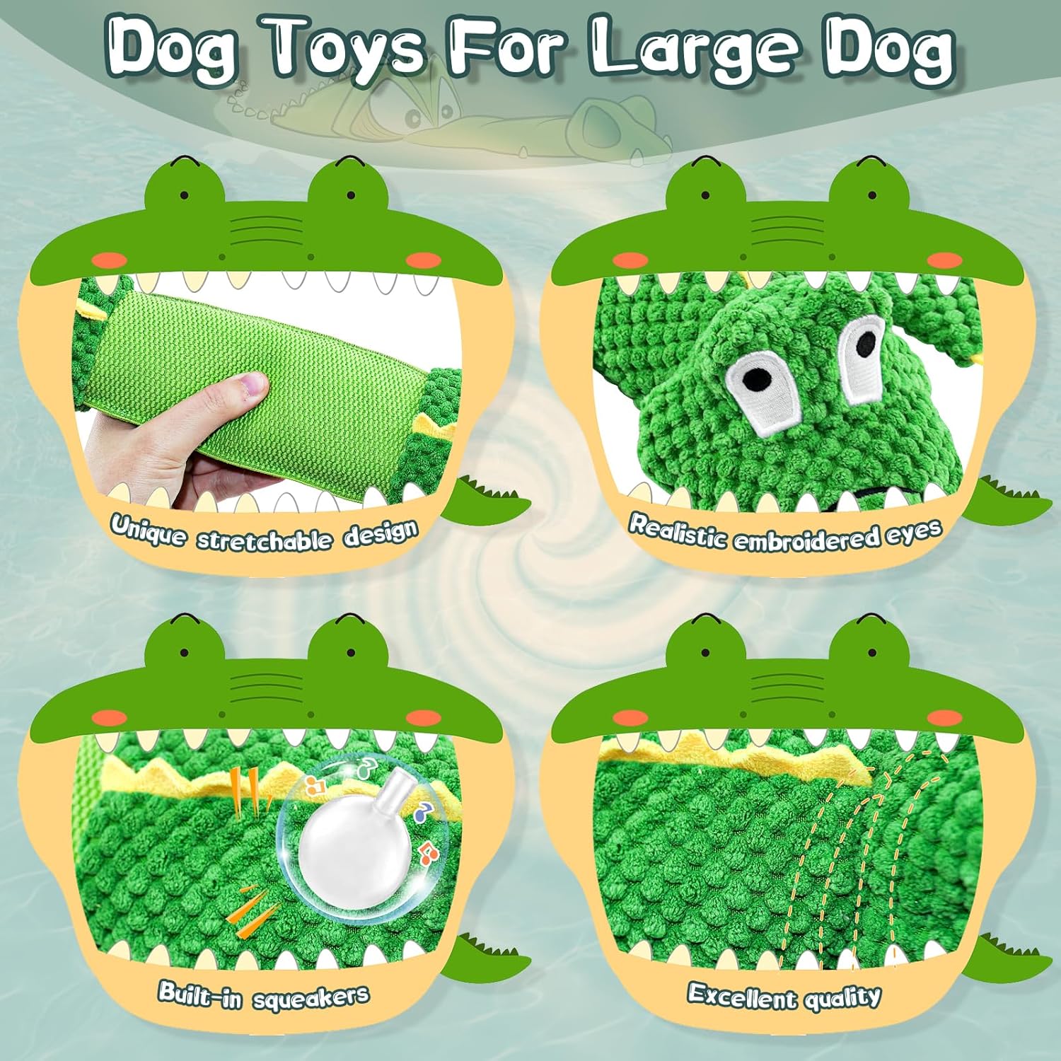 Dog Toys for Aggressive Chewers : Tough Interactive Tug of War Dog Toys-Squeaky Chew Toys for Small,Medium,Large Breed - Image 4