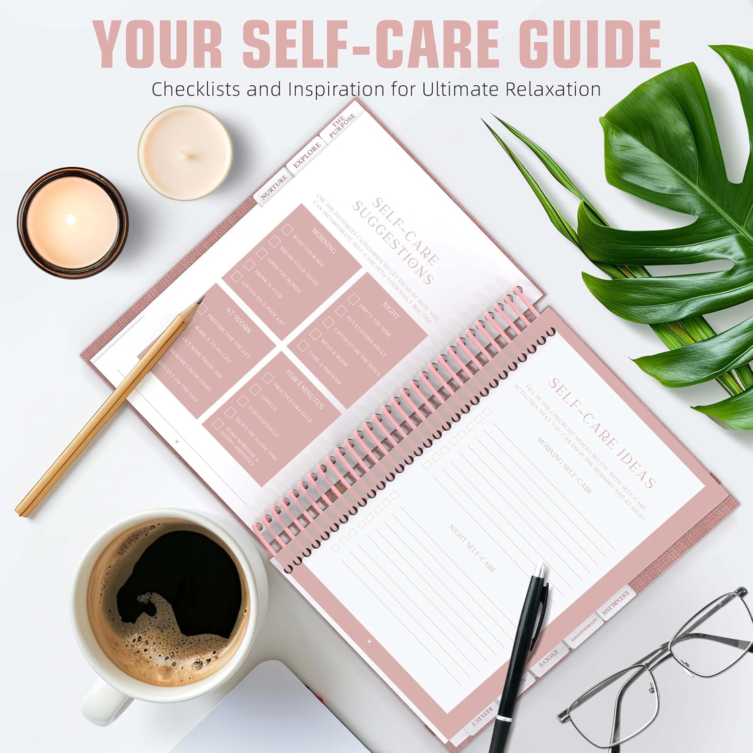 Planners with Purpose Self Care Journal – Guided Daily Reflection Notebook to Support Mental & Physical Health Habits – Self Love Manifestation & Affirmations Planner - Personal Growth Goals Happiness - Image 4