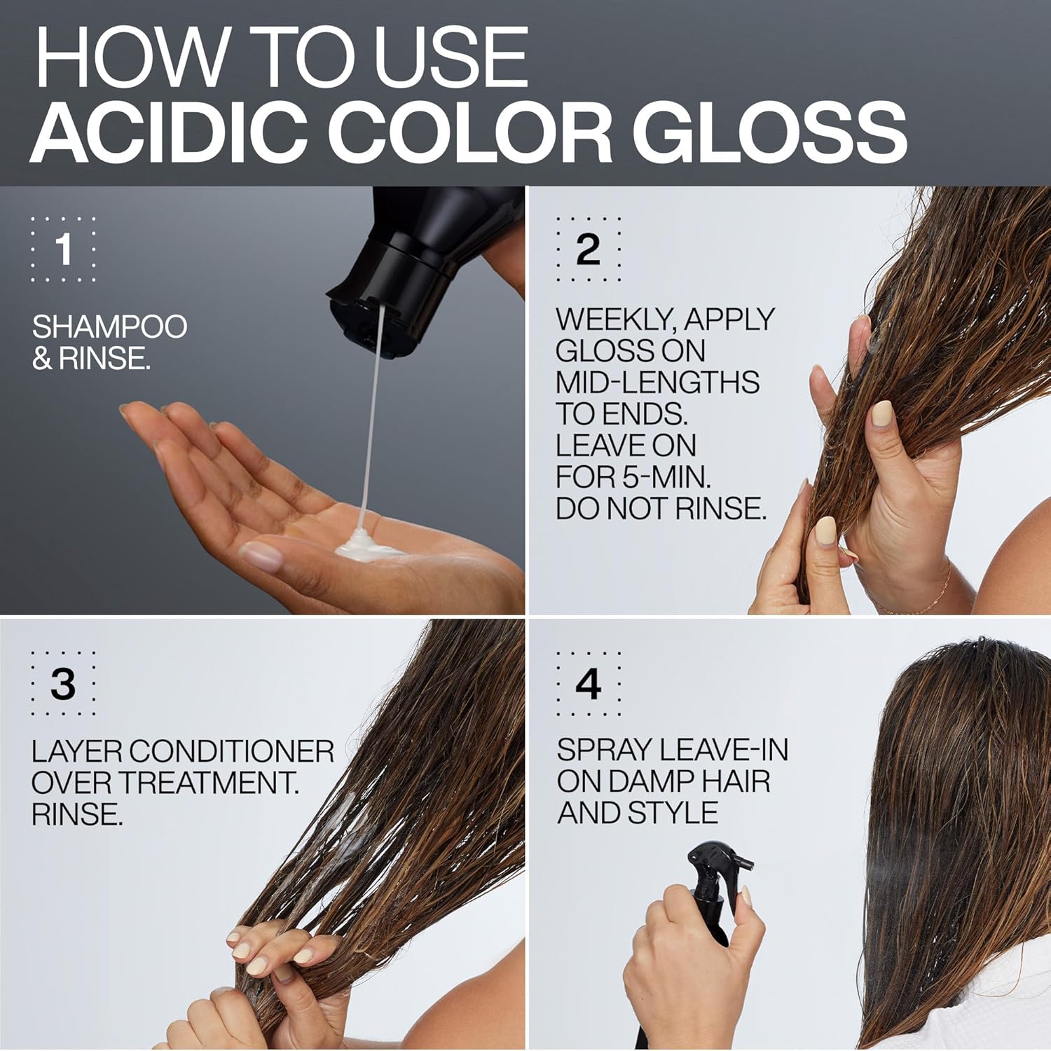 Redken Acidic Color Gloss Sulfate-Free Shampoo for Color Protection and Shine To Help Extend Color & Shine for Color-Treated Hair - Image 4