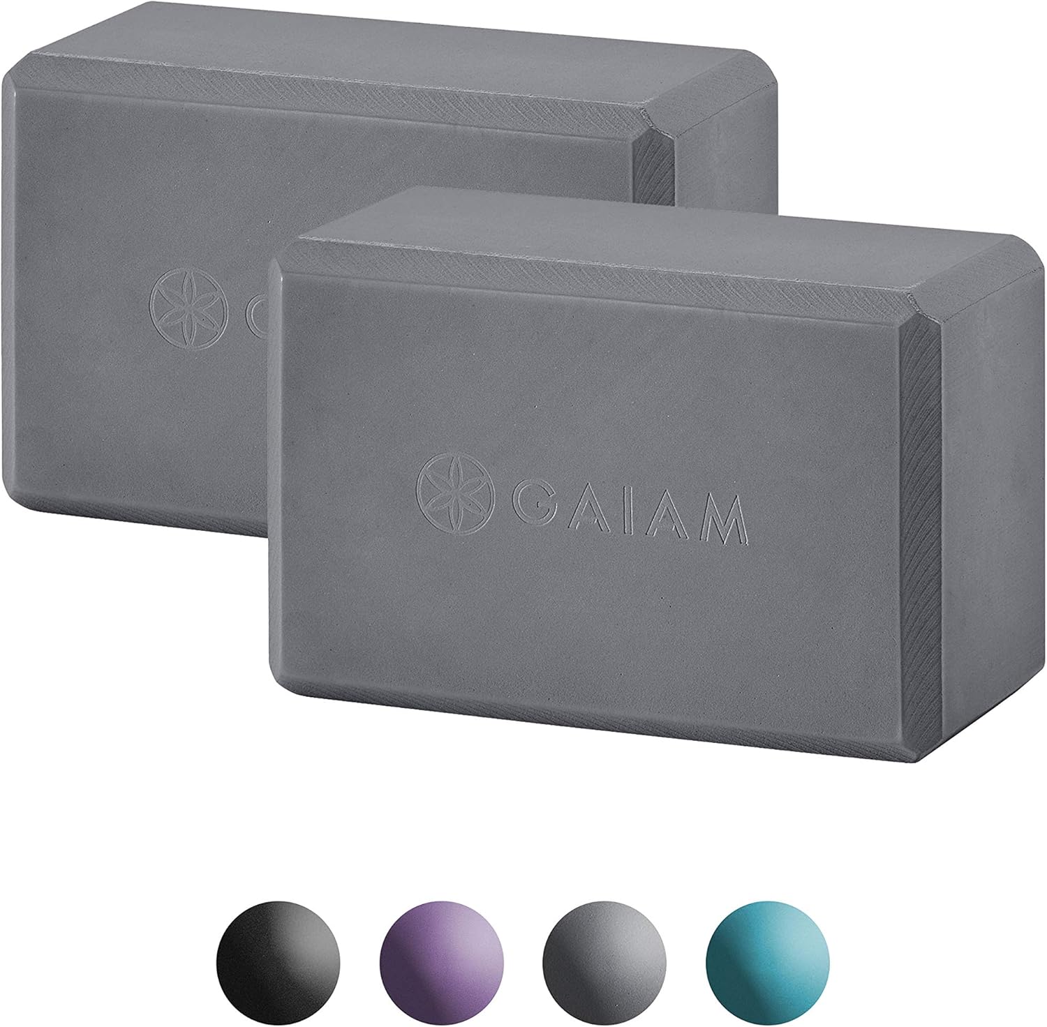 Gaiam Yoga Block - Supportive Latex-Free Eva Foam - Soft Non-Slip Surface with Beveled Edges for Yoga, Pilates, Meditation