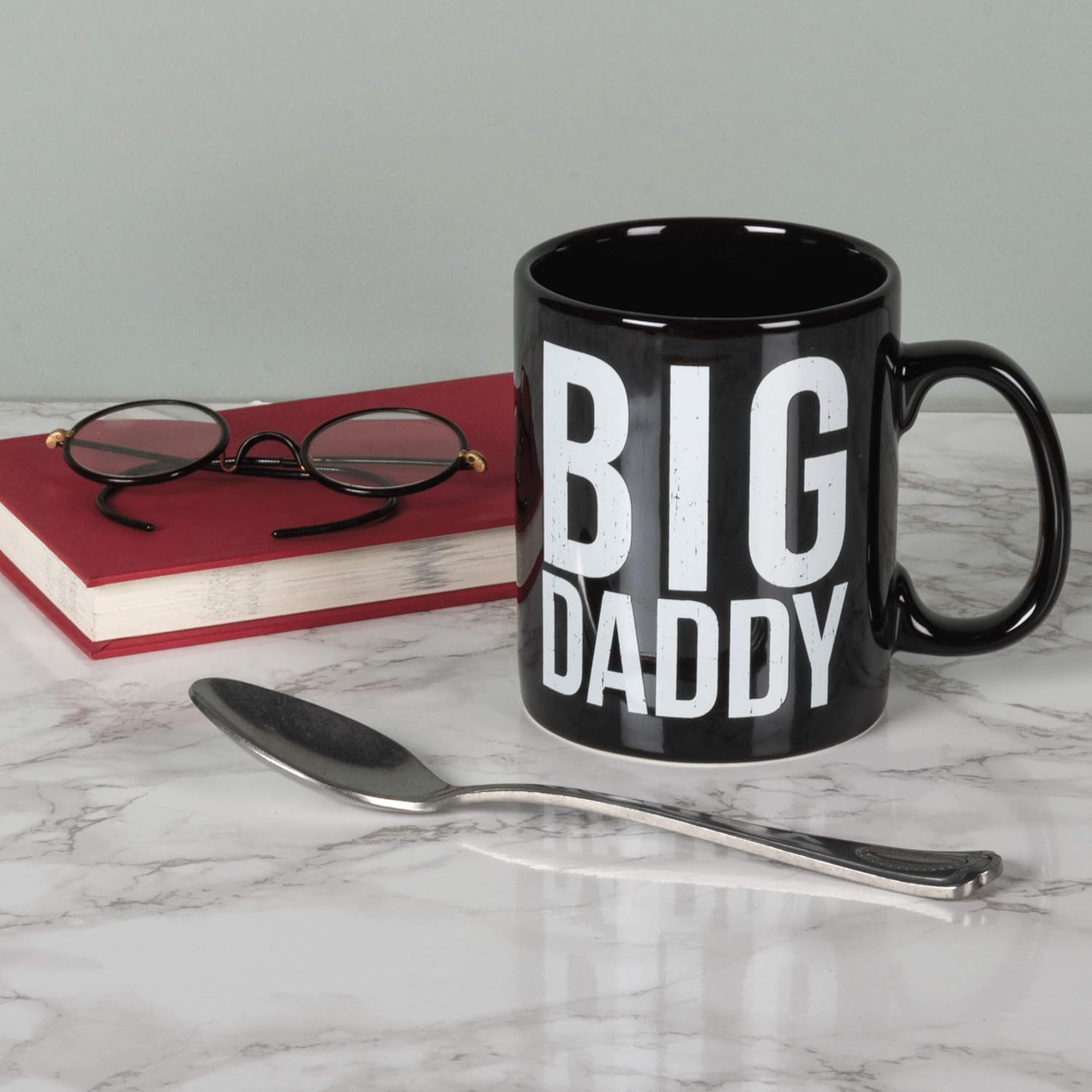 Primitives by Kathy Stoneware Coffee Mug, 1 Count (Pack of 1), Big Daddy, 20 ounces, 4.5"W x 5"H - Image 4