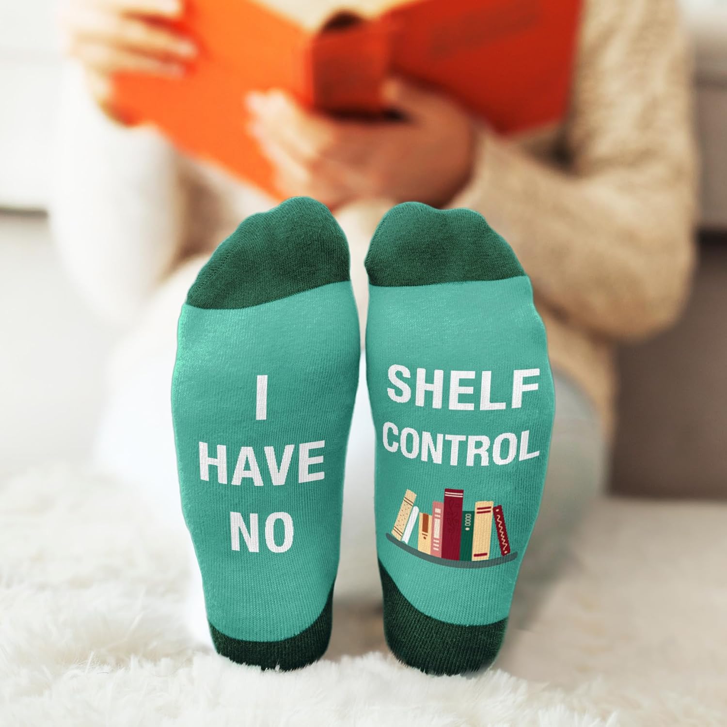 Book Lovers Gifts, Funny Reading Socks for Book Lovers, Cute Gifts for Readers Women, Ideal gifts Socks For Reader - Image 7