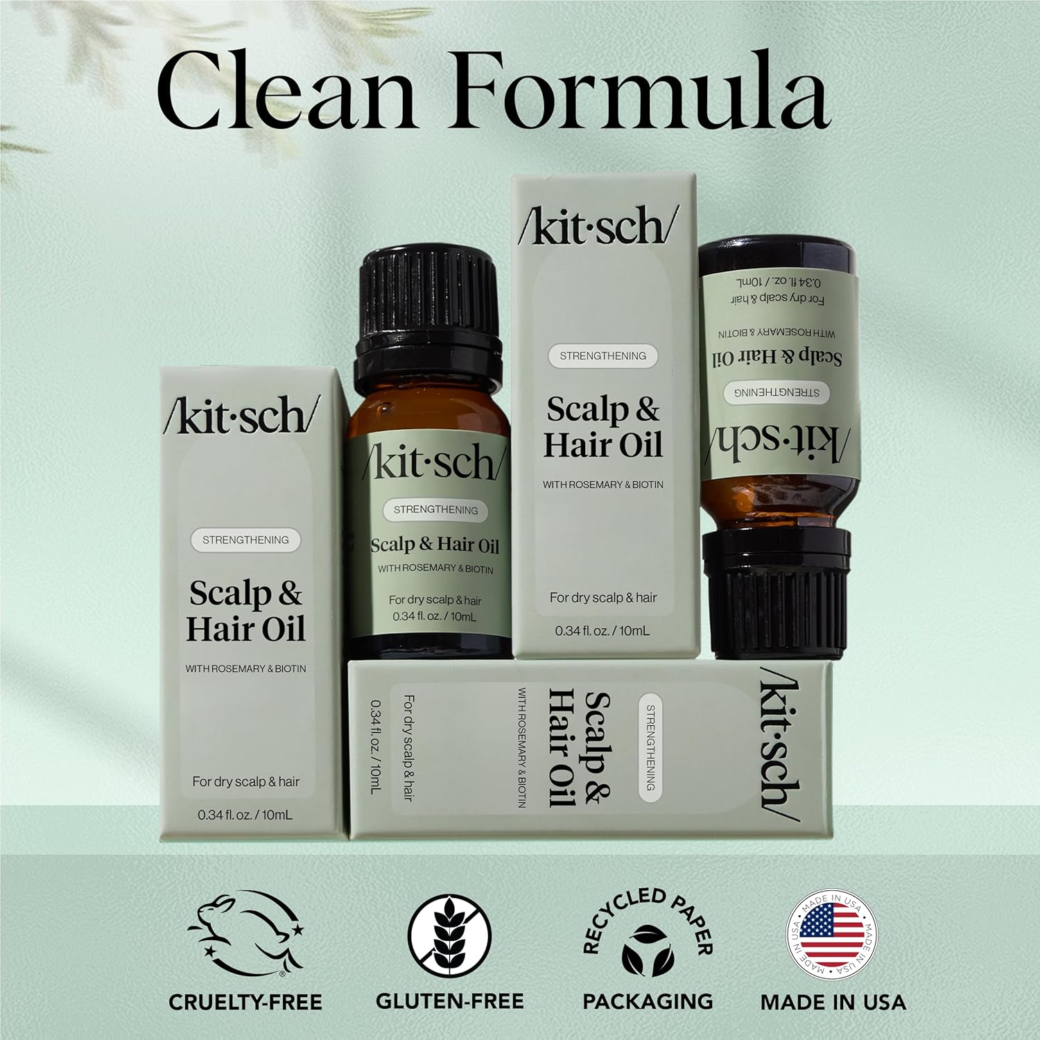 Kitsch Rosemary Oil for Hair Growth – Hair Oil with Biotin, Castor & Jojoba – Pre-Wash Scalp oil for Hair Care – Lavender Scent – 10mL | Ideal Gifts for Women - Image 7