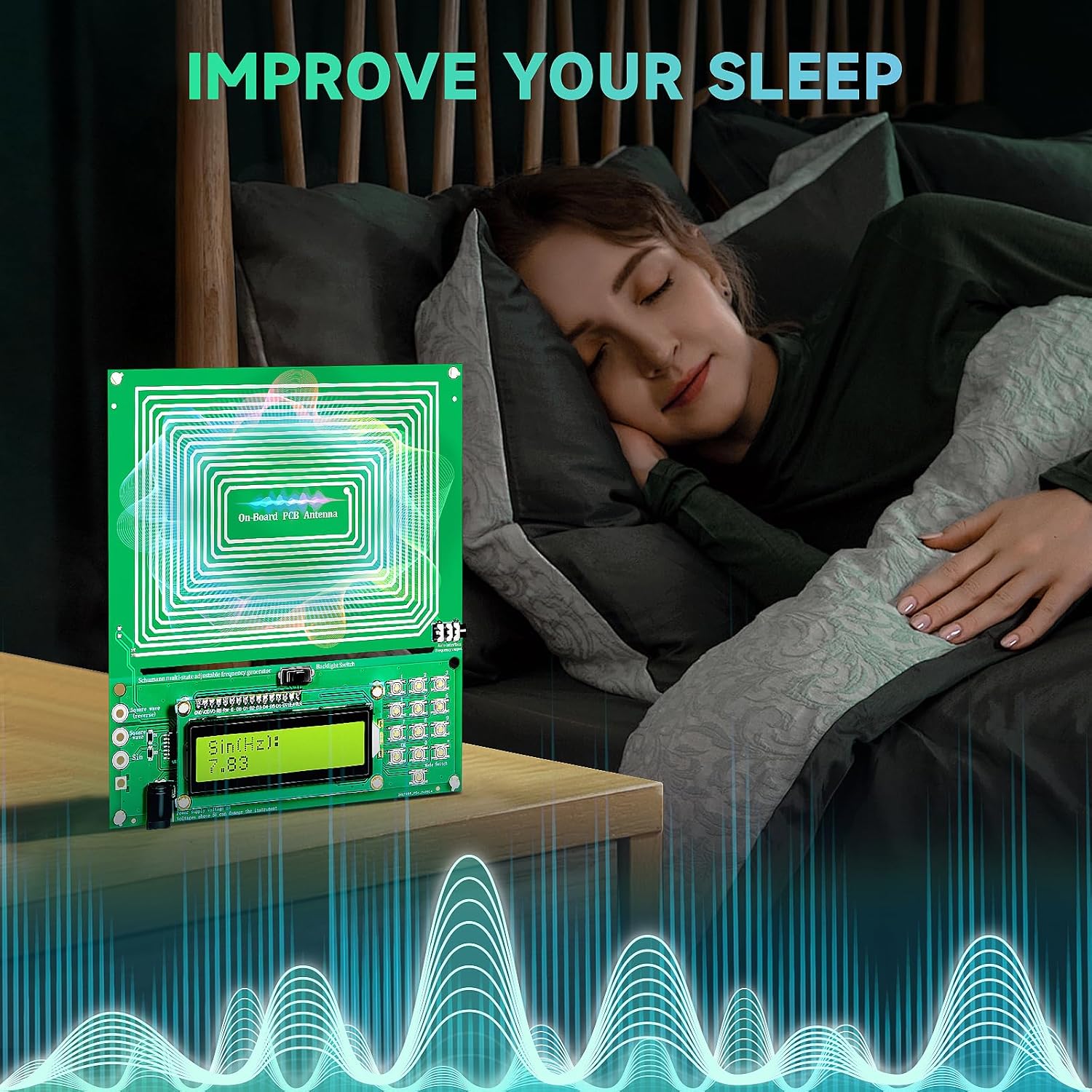 7.83Hz Nature Sleep Aid & Healing Frequency Device | Adjustable Schumann Resonance Generator (0.01Hz-200KHz) for Stress Relief, Relaxation, Meditation, Yoga | USB Powered - Image 2