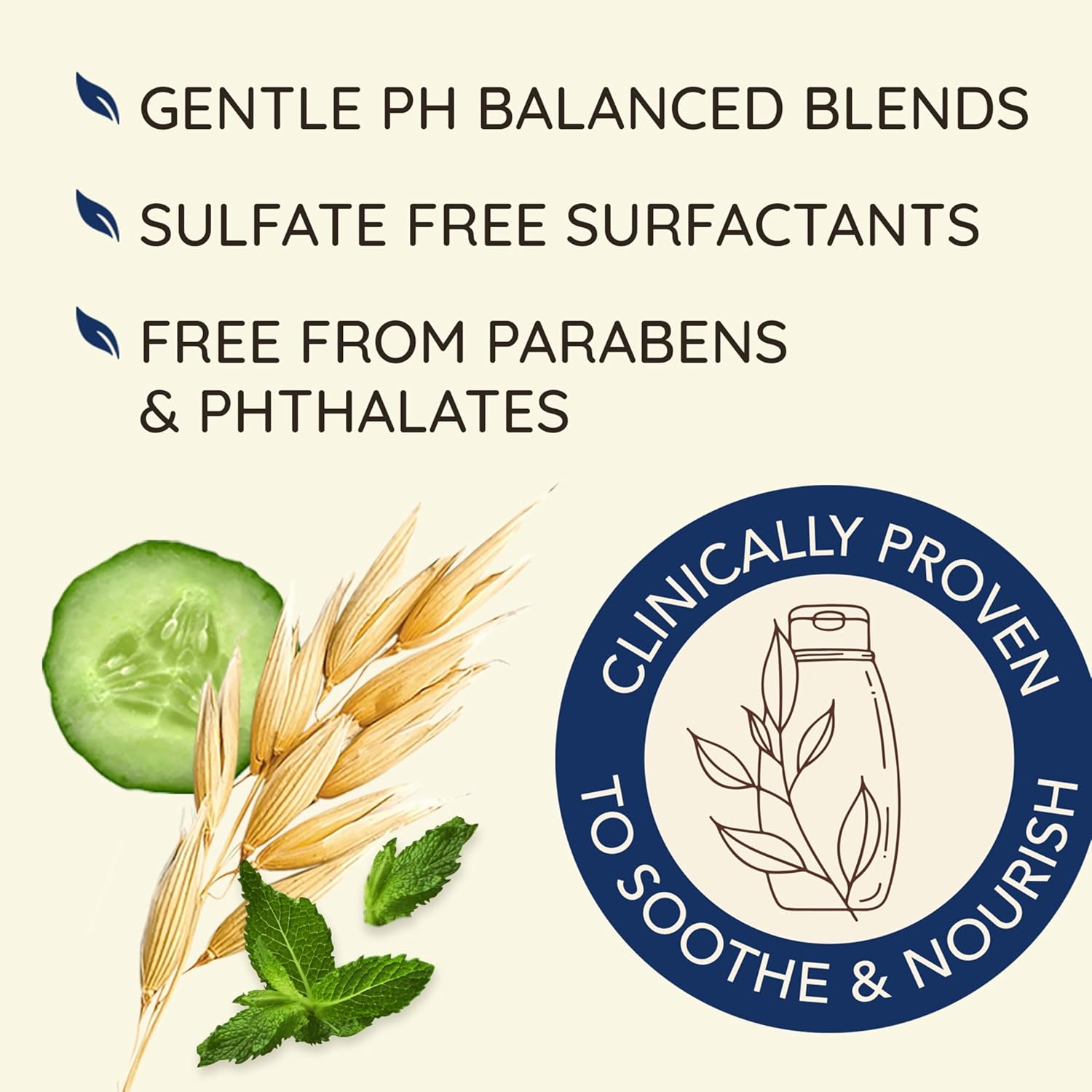 Aveeno, Fresh Greens Blend Sulfate-Free Shampoo with Rosemary, Peppermint & Cucumber to Thicken & Nourish, Clarifying & Volumizing Shampoo for Thin or Fine Hair, Paraben-Free, 12oz - Image 4