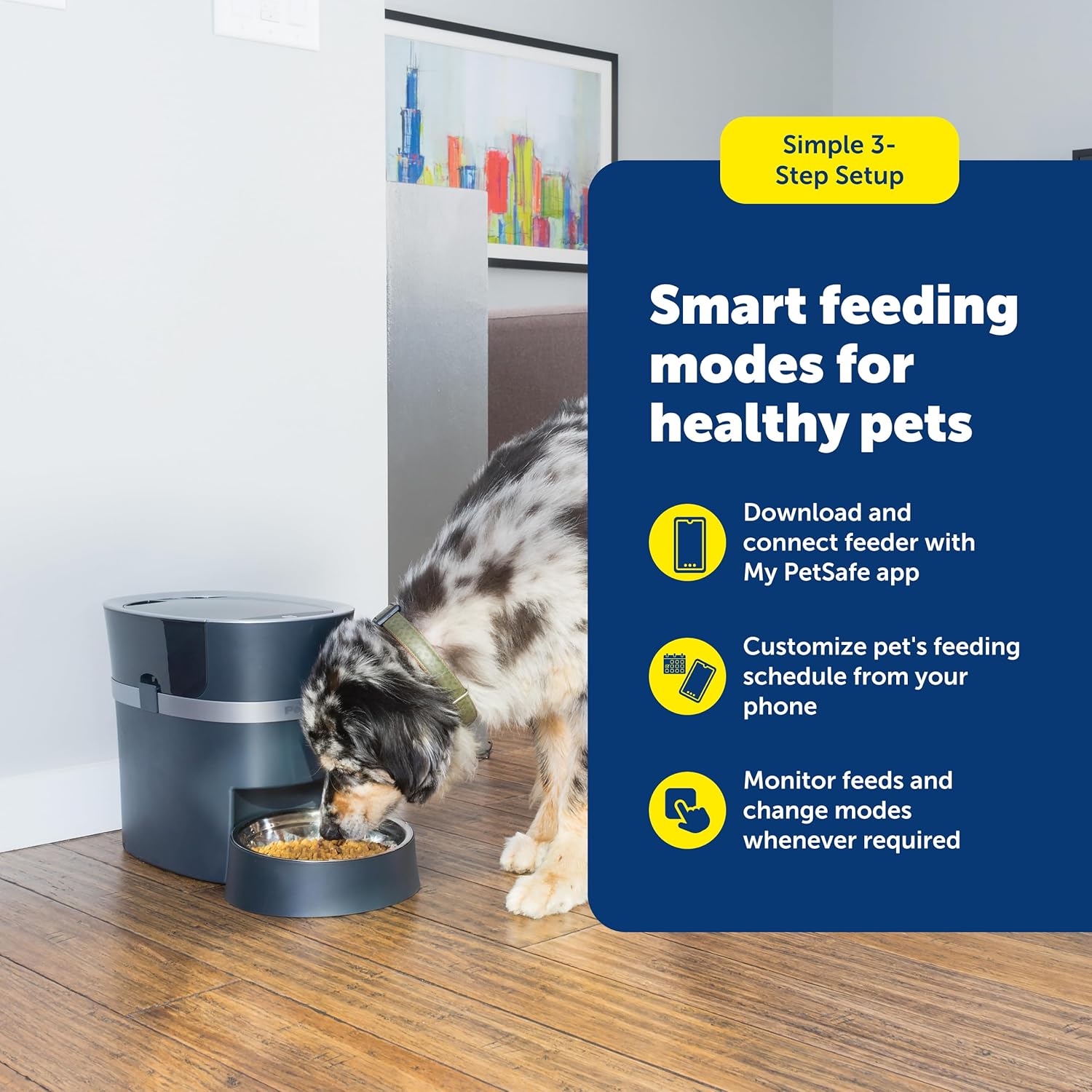 PetSafe Smart Feed Automatic Dog & Cat Feeder - Programmable Feeding - Adjustable Portion Control - WiFi Pet Feeder - Large Capacity - Stainless Steel Bowl - App Controlled - Image 5