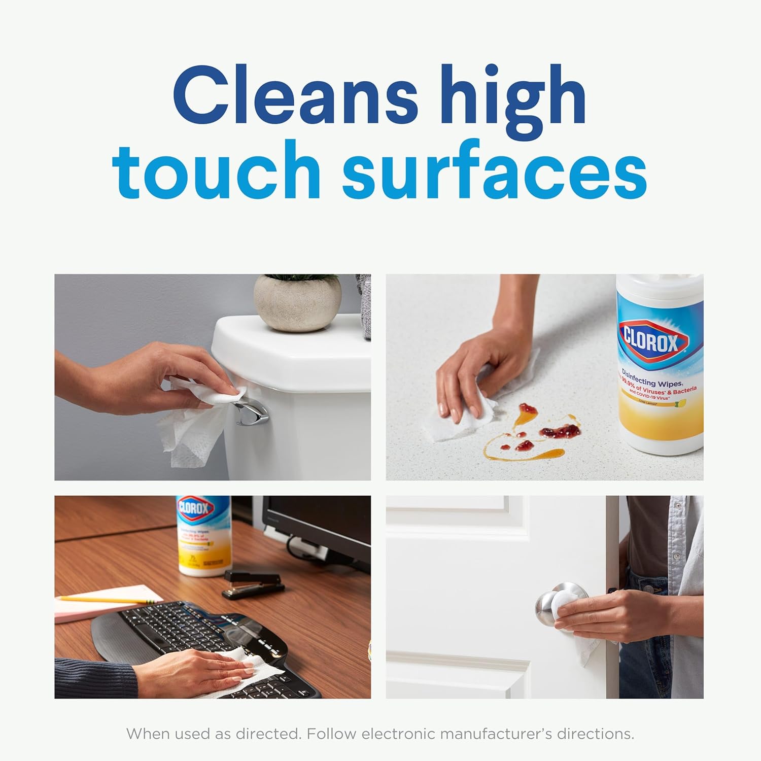 Clorox 30112 Disinfecting Wipe, Fresh/Lemon Fresh Scent (525 Count) - Image 6