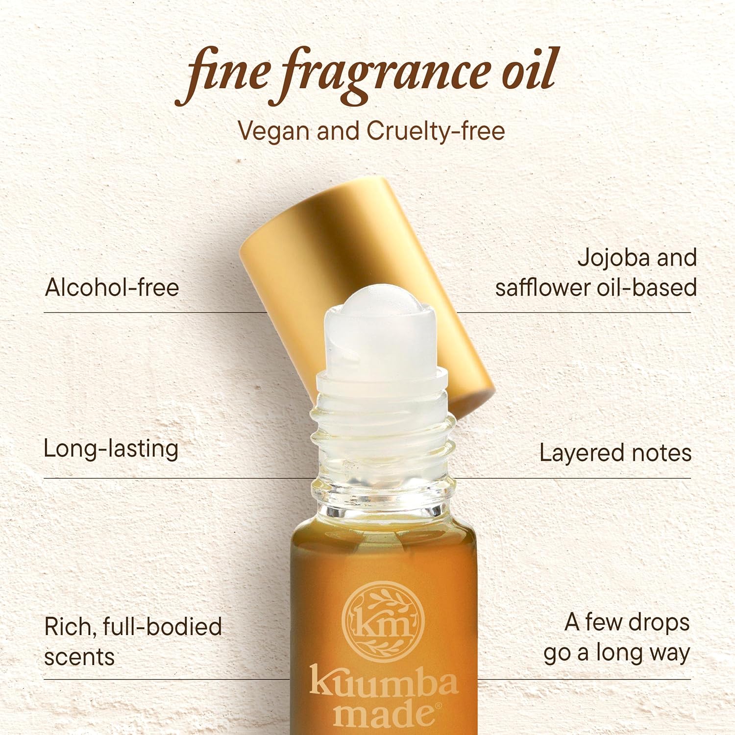 Kuumba Made Tunisian Patchouli Fragrance Oil, Long-Lasting Scented Oil Perfume Roller, Vegan, Alcohol-Free, 0.15 Fl Oz - Image 4