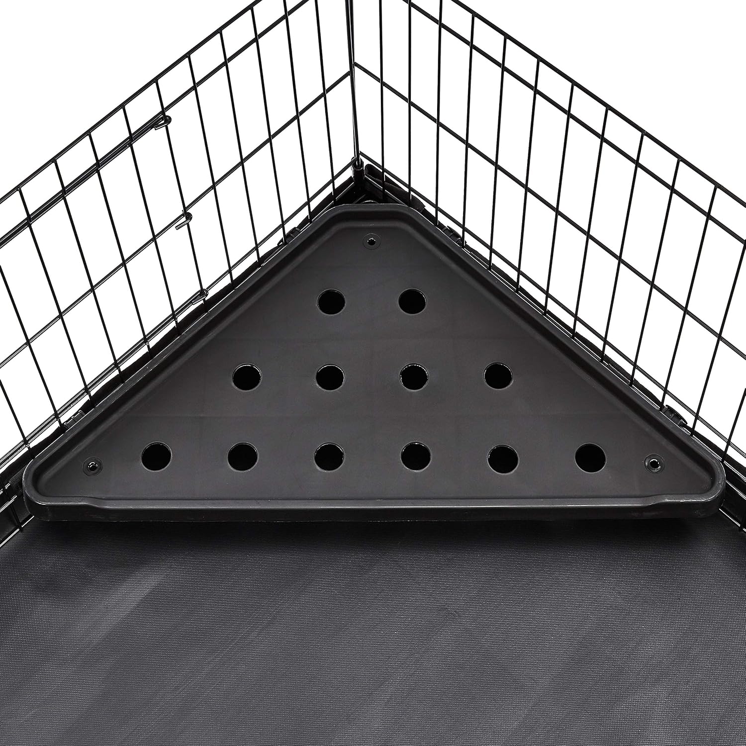 Amazon Basics Leakproof Canvas Bottom Guinea Pig Cage, Easy to Clean Small Animal Habitat with Divider Set, Indoor/Outdoor, Portable, No Tools Needed, 47.6"L x 24.2"W x 14"H, Black - Image 5