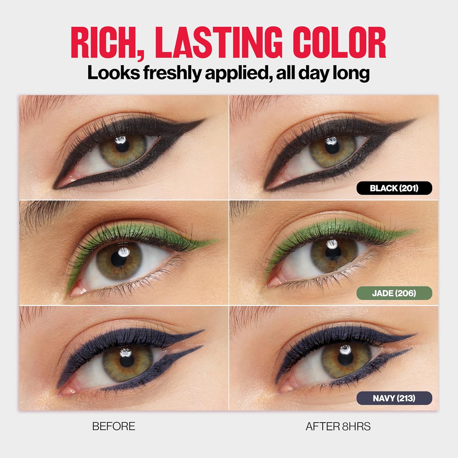 Revlon ColorStay Pencil Waterproof Eyeliner, Smudge-Proof, Eye Makeup with Built-In Sharpener, 201 Black, 2 pack - Image 5