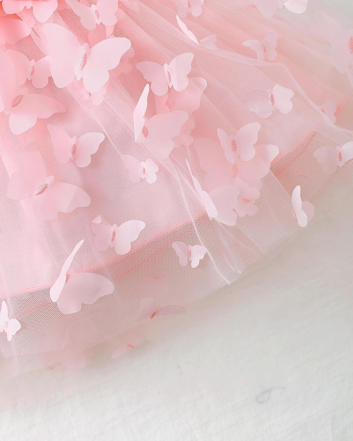 Renotemy Baby Girl Flower Dress Summer, Tutu Tulle Boho Princess Wedding Birthday Party Dresses for Infant Girls 0-18 Months - Image 4