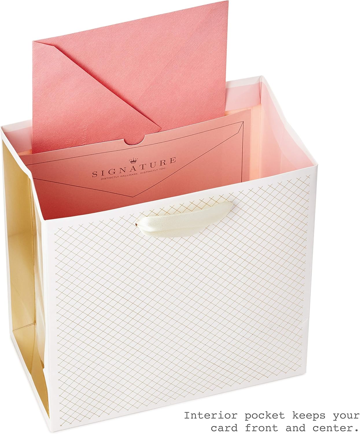 Hallmark Signature 7" Medium Birthday Gift Bag with Tissue Paper (Pink Flowers) - Image 4