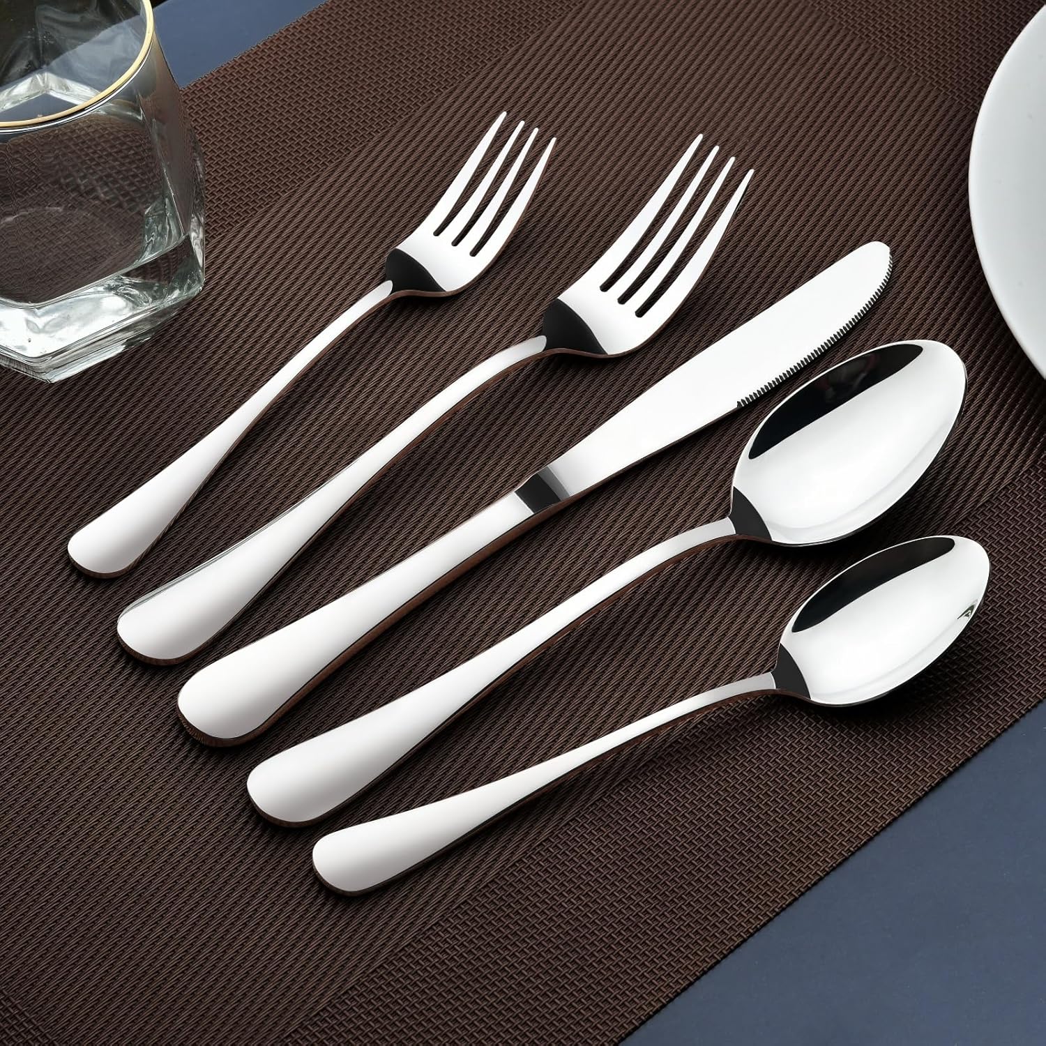 Silverware Set for 8, 40 Piece Heavy Duty Stainless Steel Flatware Utensils Cutlery Set Including Steak Knife Fork and Spoon, Dishwasher Safe, Gift Package for Wedding Housewarming - Image 5