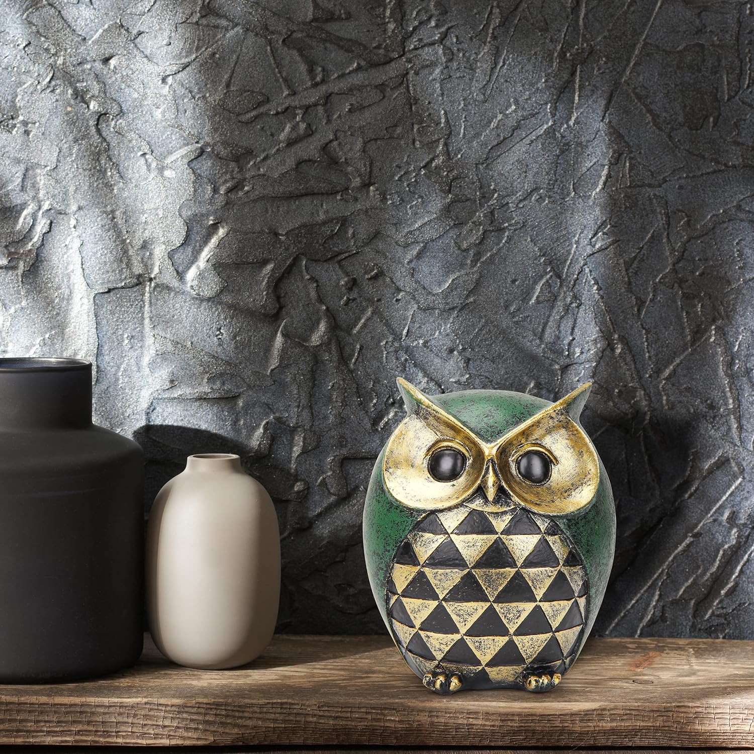Leekung Owl Statue for Home Decor Accents,Owl Decor for Modern Bathroom Bookshelf Bedroom Mantle Living Room Home Office TV Stand Shelf Boho Decorations,Retro Decor Small Bird Items Gift for Women - Image 6