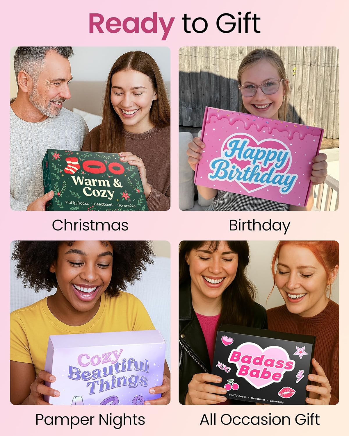 Lily England Cozy Self-Care Gift Set - Teen Girl Gifts Trendy Stuff with Soft Fluffy Socks, Headband & Scrunchie - Birthday & Fun Stocking Stuffers for Teen Girls & Tweens - Image 5