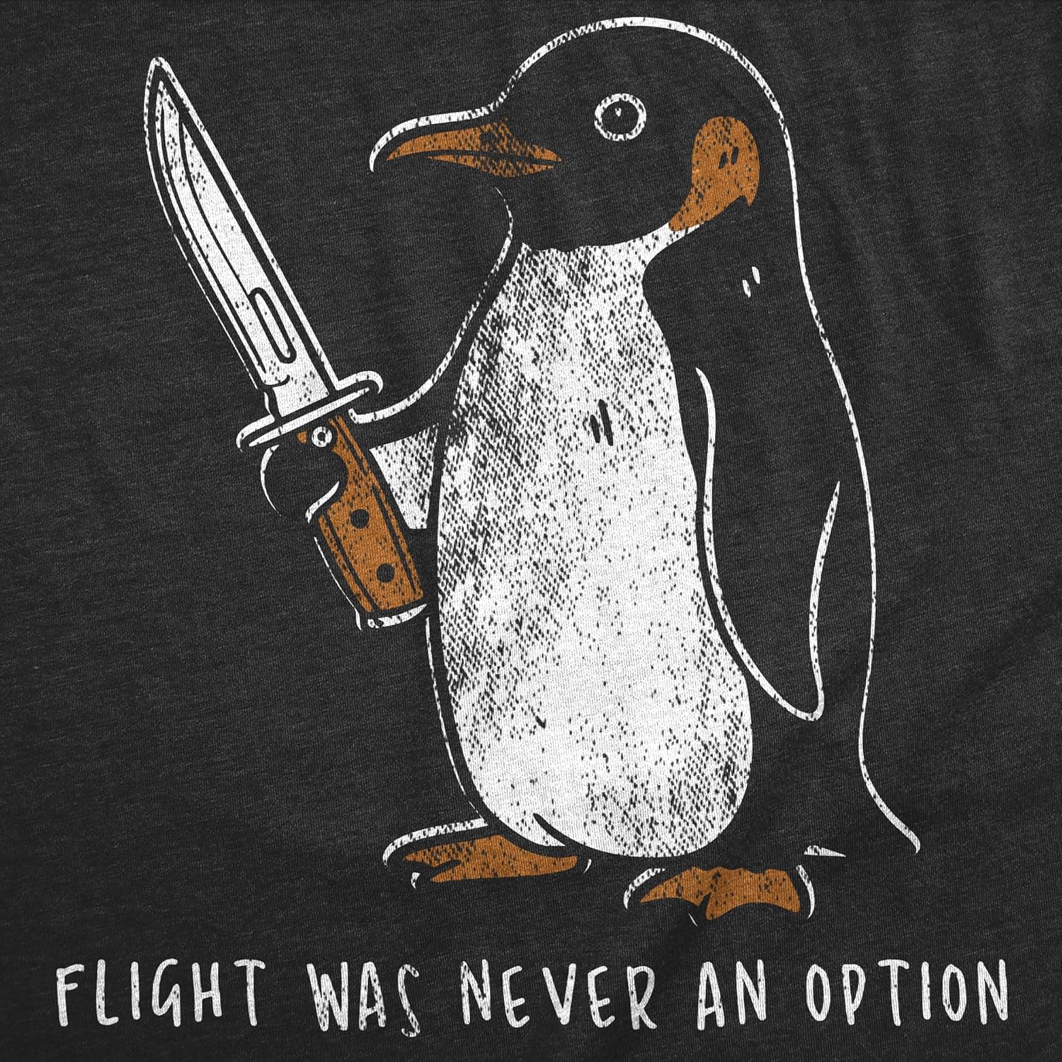 Mens Funny T Shirts Flight was Never an Option Sarcastic Penguin Graphic Novelty Tee for Men - Image 4