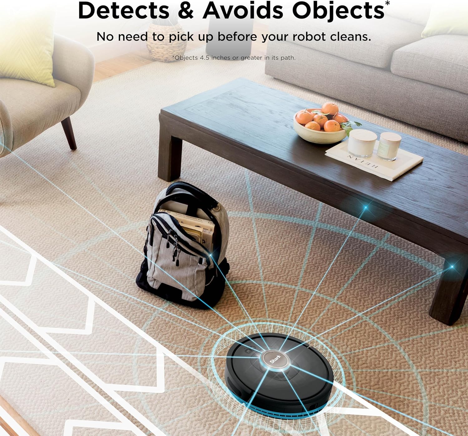 Shark AV2501AE AI Robot Vacuum with XL HEPA Self-Empty Base, Bagless, 60-Day Capacity, LIDAR Navigation, Perfect for Pet Hair, Compatible with Alexa, Wi-Fi Connected, Carpet & Hard Floor, Black - Image 6