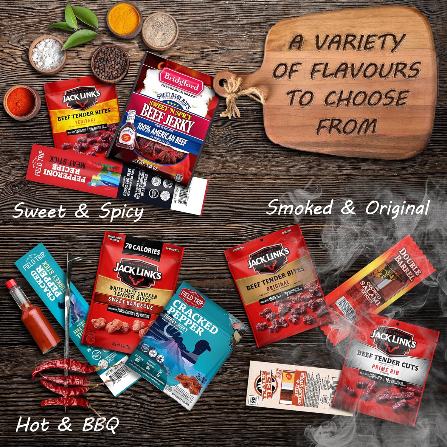 Beef Jerky Gift Baskets For Men - Meat And Cheese Gift Baskets, Birthday Gifts For Men Who Have Everything With Beef Jerky Variety Pack - Gifts For Dad & Care Package - Image 4
