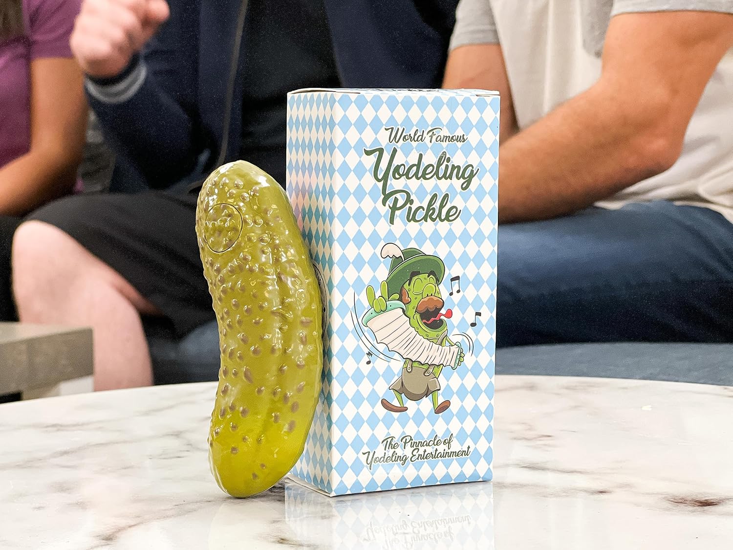 DR DINGUS Yodeling Pickle (1 Pickle - 5 Inch) Sings Dill-lightful Musical Yodel Song - Hilarious Laughs - Singing Novelty Gag Gift for Friends Family Coworkers Office Students Classroom - Image 9