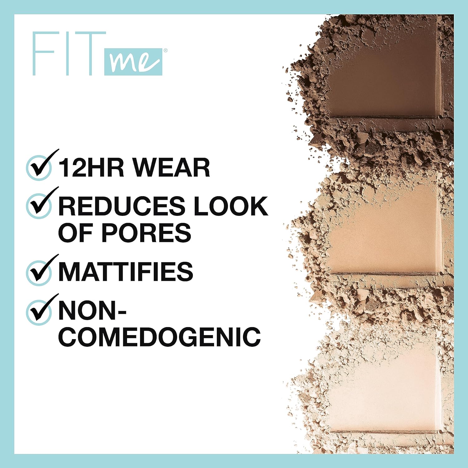 Maybelline Fit Me Matte + Poreless Pressed Face Powder Makeup & Setting Powder, Natural Beige, 1 Count - Image 2