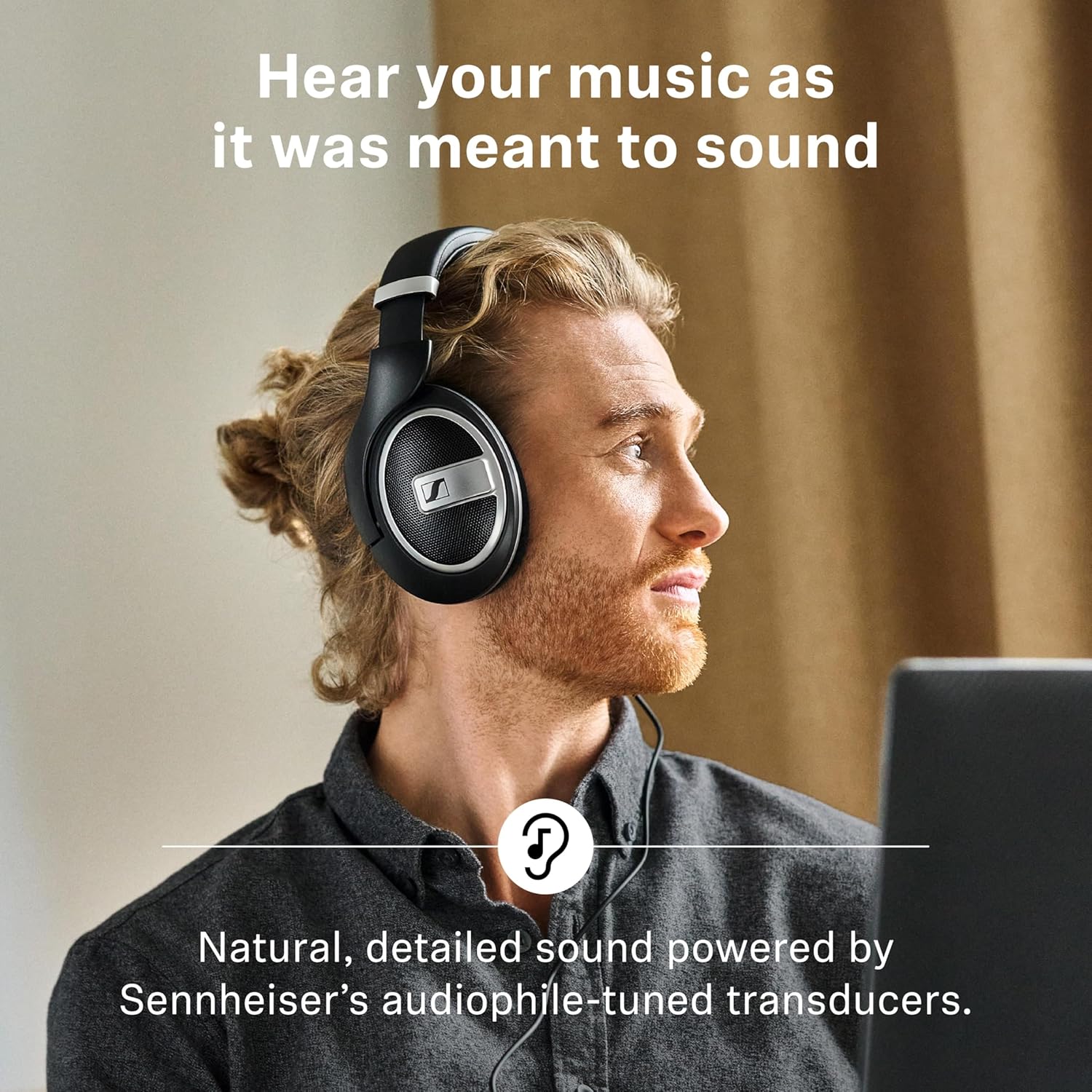 Sennheiser HD 599 SE Open-Back Headphones, Premium Design, Natural Balanced Audio, Comfortable Fit, Wired Headphones for Music, Gaming, School, Work, Black - Image 2