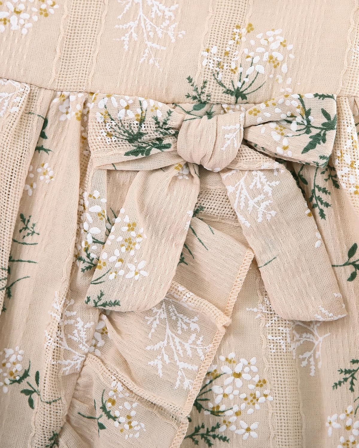 YALLET Toddler Baby Girl Dress Flutter Sleeves Kids Casual Dresses Ruffled Hem Cute Print Girl Summer Outfit for Beach Party - Image 7